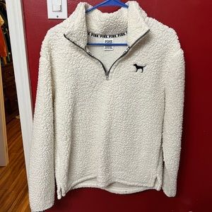 PINK Sherpa Quarter-Zip Pullover